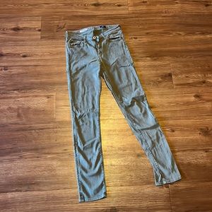 Olive green or army green jeans